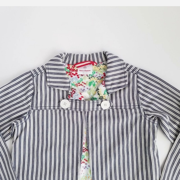 Hanna Andersson ticking stripe jacket - Picture 3 of 5